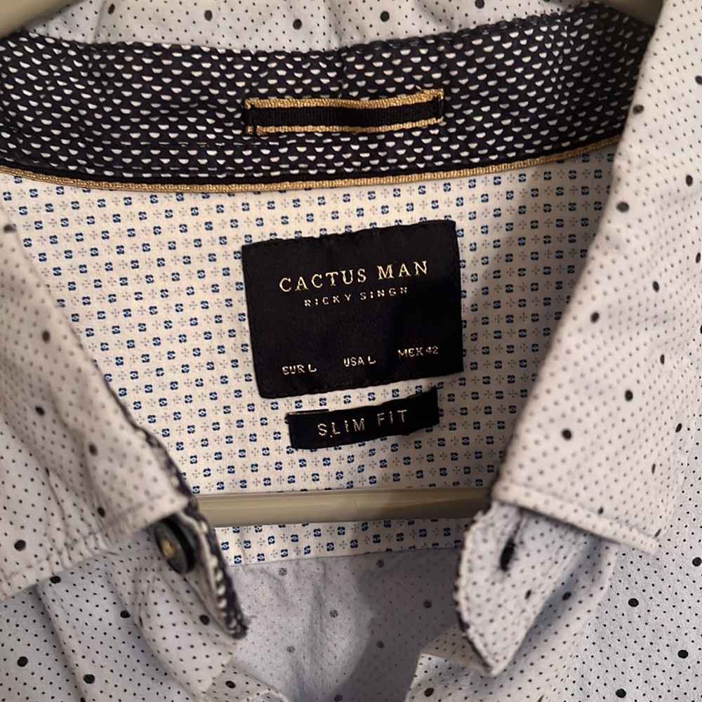 Cactus Man Pattern Long Sleeve Button Up. - image 3